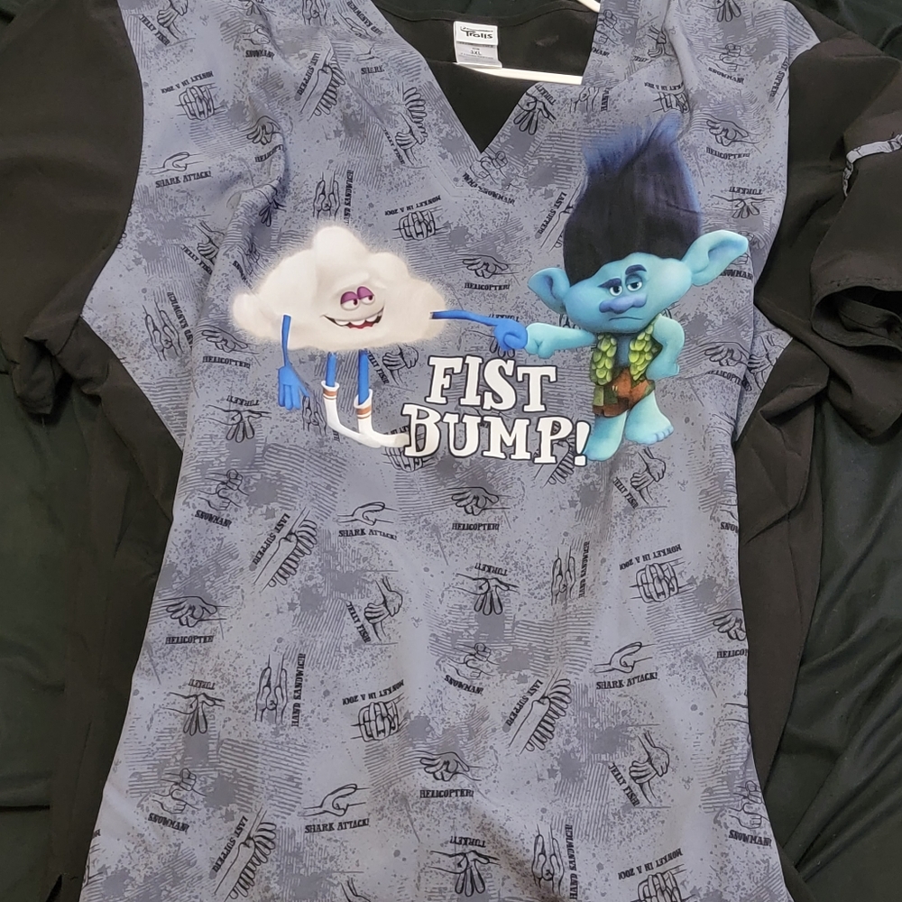 Tooniforms trolls scrub top